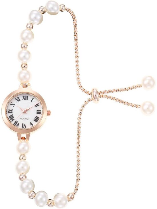 Women\'s Gold Analog Quartz Light Simple Floral Bracelet Diamond Luxury Watch main image 4
